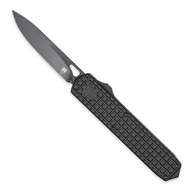 CobraTec Large Black Mamba OTF Auto Knife Black Aluminum Handle D2 Plain Black Blade CTBM 1 CobraTec Large Black Mamba OTF Auto Knife Black Aluminum Handle D2 Plain Black Blade CTBM