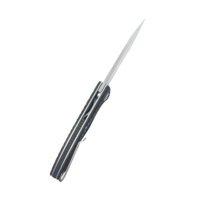 Kubey Timberwolf Folding Knife Black G10 Handle 14C28N Kurki Plain Edge Stonewash Finish KU208D 3 Kubey Timberwolf Folding Knife Black G10 Handle 14C28N Kurki Plain Edge Stonewash Finish KU208D - Image 3