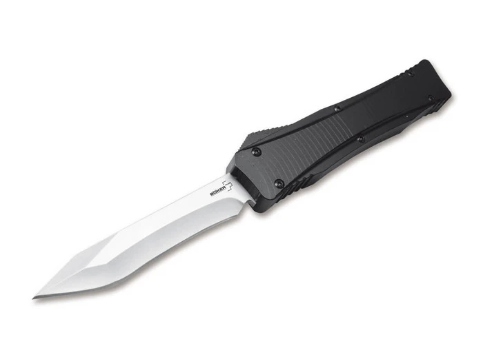 Boker Falcon 2.0 OTF Auto Knife Black Aluminum Handle D2 Plain Edge 06EX245 1 Boker Falcon 2.0 OTF Auto Knife Black Aluminum Handle D2 Plain Edge 06EX245