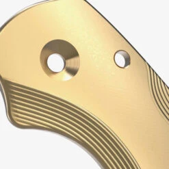 Flytanium Lotus Brass Scales For Spyderco Para 3 Knife FLY-1014 -White Mountain Knives 1014 2 74295.1677011156