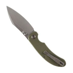 Kansept Nesstreet Folding Knife Olive Green G10 Handle 154CM Plain Edge Gray Titanium/Stonewash Finish T1039A3 -White Mountain Knives 1039T 2 84656.1695317288