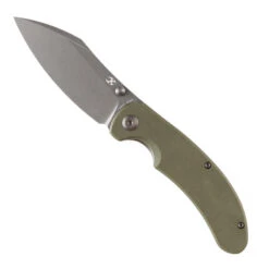 Kansept Nesstreet Folding Knife Olive Green G10 Handle 154CM Plain Edge Gray Titanium/Stonewash Finish T1039A3 -White Mountain Knives 1039T 4 09185.1695317289