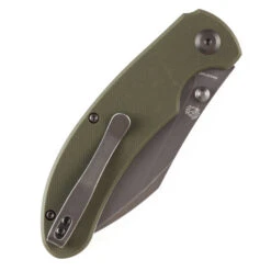 Kansept Nesstreet Folding Knife Olive Green G10 Handle 154CM Plain Edge Gray Titanium/Stonewash Finish T1039A3 -White Mountain Knives 1039T 8 88948.1695317289