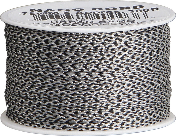 (Thread Size) Parachute Cord - Nano Cord Urban Camo - Silver - .75mm By 300 Ft. RG1039 1 (Thread Size) Parachute Cord - Nano Cord Urban Camo - Silver - .75mm By 300 Ft. RG1039