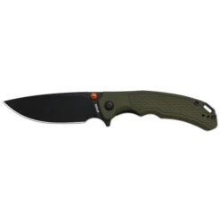 Artisan Cutlery Folding Knife Green G10 Handle AR-RPM9 Drop Point Plain Edge Black PVD Finish 1702M-BGN