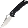 SRM Knives Sanrenmu Folding Knife Black G10 Scales Handle D2 Plain Edge Brush Finish SRM9202