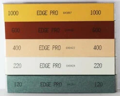 Edge Pro 1" Mounted Sharpening Stone Set 1 Of Each Grit 120 220 400 600 & 1000