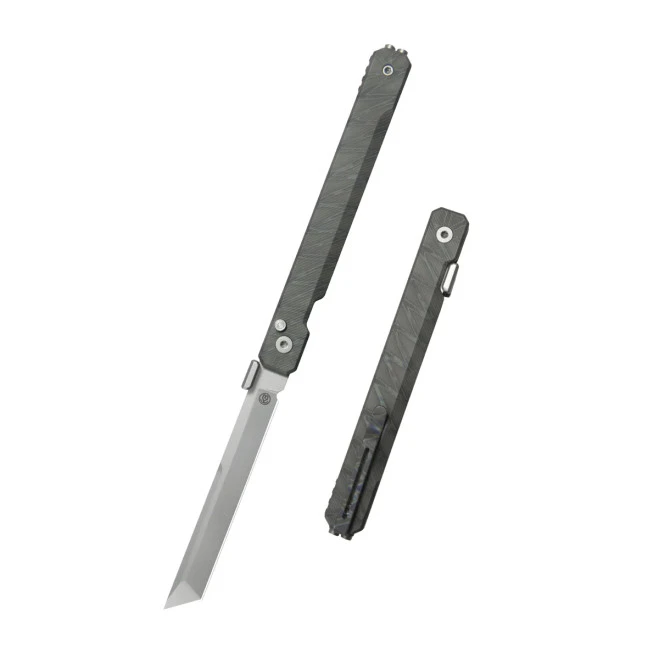 KB Prism Folding Knife Flame Titanium Handle Beadblast M390 Blade KB243E 1 KB Prism Folding Knife Flame Titanium Handle Beadblast M390 Blade KB243E