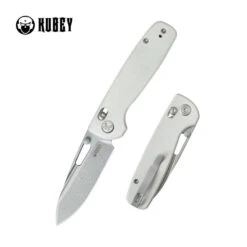 Kubey Bluff Folding Knife White G10 Handle 14C28N Drop Point Plain Edge Sandblast Finish KU248G 9 Kubey Bluff Folding Knife White G10 Handle 14C28N Drop Point Plain Edge Sandblast Finish KU248G -White Mountain Knives 248G 62daaef5 e756 4cb1 a0d3 cdf1714160e2 59956.1741100469