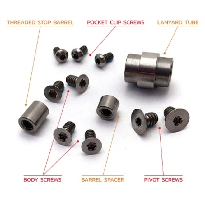 Flytanium Full Titanium Hardware Kit For Spyderco Paramilitary 2 Knife 2 Flytanium Full Titanium Hardware Kit For Spyderco Paramilitary 2 Knife - Image 2