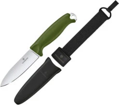 Victorinox Venture Pro Fixed Blade Knife Olive TPE Handle 14C28N Plain Edge 3.0902.4 -White Mountain Knives 30 1 78624.1731684340