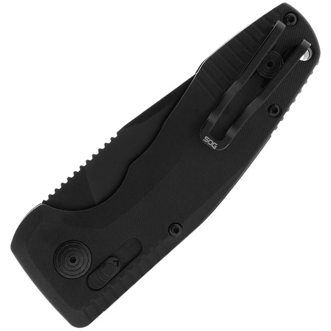 Sog-Tac Com AU-XR Lock Auto Knife Black Aluminum Handle D2 Plain Black Blade SOG-15-38-09-57 2 Sog-Tac Com AU-XR Lock Auto Knife Black Aluminum Handle D2 Plain Black Blade SOG-15-38-09-57 - Image 2