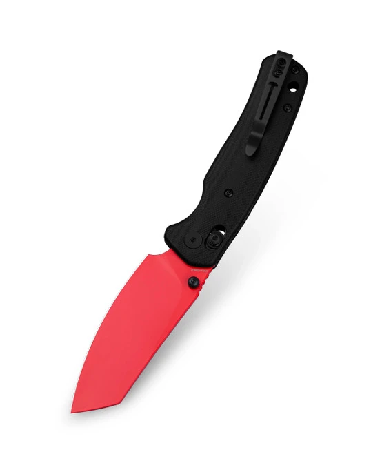 Bestechman Cicada's Wing Red Folding Knife Black G10 Handle 10Cr15MoV Plain Red Blade BMK06F 1 Bestechman Cicada's Wing Red Folding Knife Black G10 Handle 10Cr15MoV Plain Red Blade BMK06F