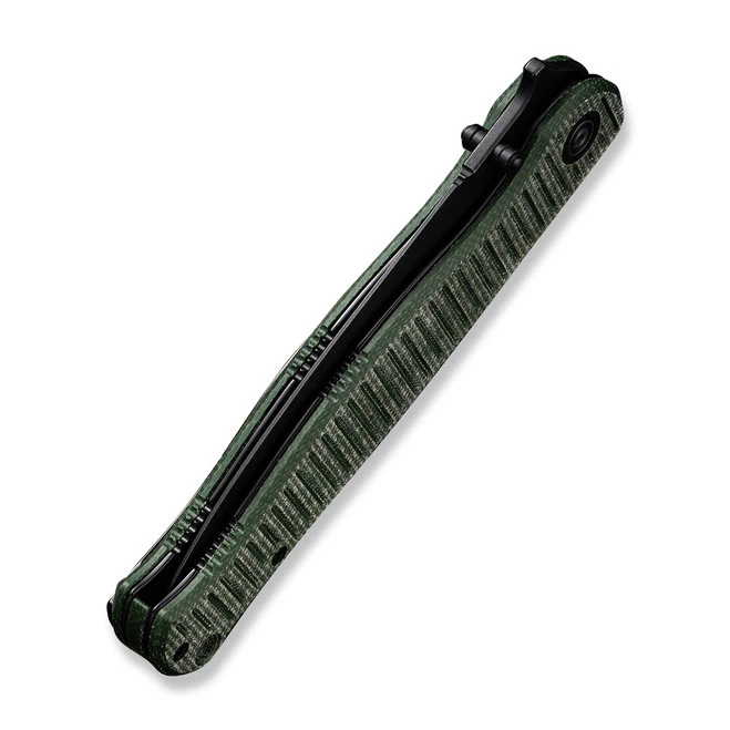 Civivi RS71 Folding Knife Green Canvas Micarta Handle Nitro-V Plain Edge Black Stonewash Finish C23025-3 6 Civivi RS71 Folding Knife Green Canvas Micarta Handle Nitro-V Plain Edge Black Stonewash Finish C23025-3 - Image 6