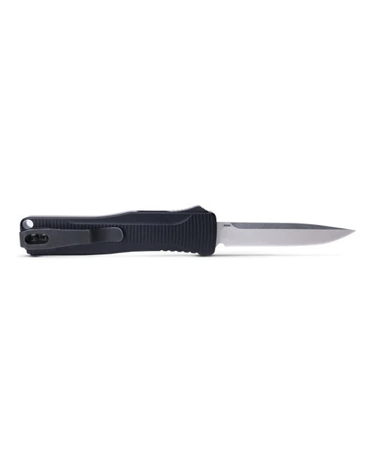 Benchmade OM OTF Auto Knife Black Aluminum Handle S30V Clip Point Plain Edge Satin Finish 4850 3 Benchmade OM OTF Auto Knife Black Aluminum Handle S30V Clip Point Plain Edge Satin Finish 4850 - Image 3