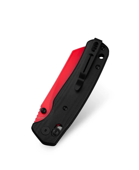Bestechman Cicada's Wing Red Folding Knife Black G10 Handle 10Cr15MoV Plain Red Blade BMK06F 3 Bestechman Cicada's Wing Red Folding Knife Black G10 Handle 10Cr15MoV Plain Red Blade BMK06F - Image 3