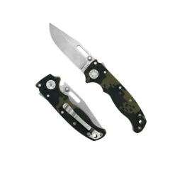 Demko Knives AD20.5 Folding Knife Camo G10 Handle 3V Clip Point Plain Edge