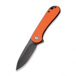 Civivi Elementum Folding Knife Orange G10 Handle D2 Plain Edge Black Stonewash Finish C907Y