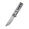 WE Knife Knife Miscreant 3.0 Folding Knife Gray Titanium Handle 20CV Plain Edge Gray Stonewash 2101A