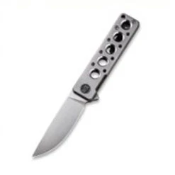 WE Knife Knife Miscreant 3.0 Folding Knife Gray Titanium Handle 20CV Plain Edge Gray Stonewash 2101A