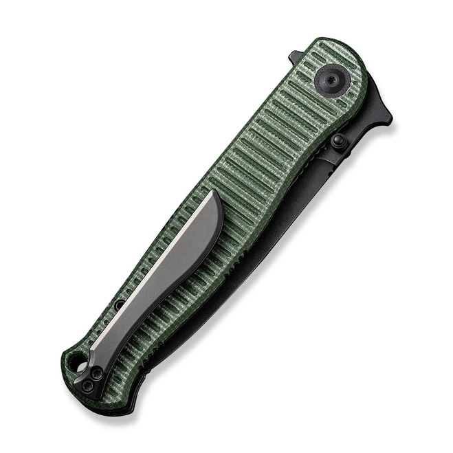 Civivi RS71 Folding Knife Green Canvas Micarta Handle Nitro-V Plain Edge Black Stonewash Finish C23025-3 5 Civivi RS71 Folding Knife Green Canvas Micarta Handle Nitro-V Plain Edge Black Stonewash Finish C23025-3 - Image 5