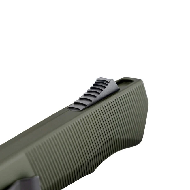 Tekto A5 Spry Out The Front Automatic Knife Green Aluminum Handle S35VN Spear Point Plain Black Blade 3 Tekto A5 Spry Out The Front Automatic Knife Green Aluminum Handle S35VN Spear Point Plain Black Blade - Image 3