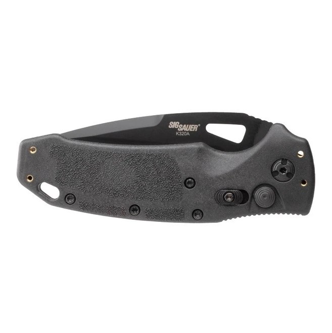 Hogue Sig Auto Knife Black Polymer Handle S30V Drop Point Plain Edge Black Cerokote Finish HO36330 2 Hogue Sig Auto Knife Black Polymer Handle S30V Drop Point Plain Edge Black Cerokote Finish HO36330 - Image 2