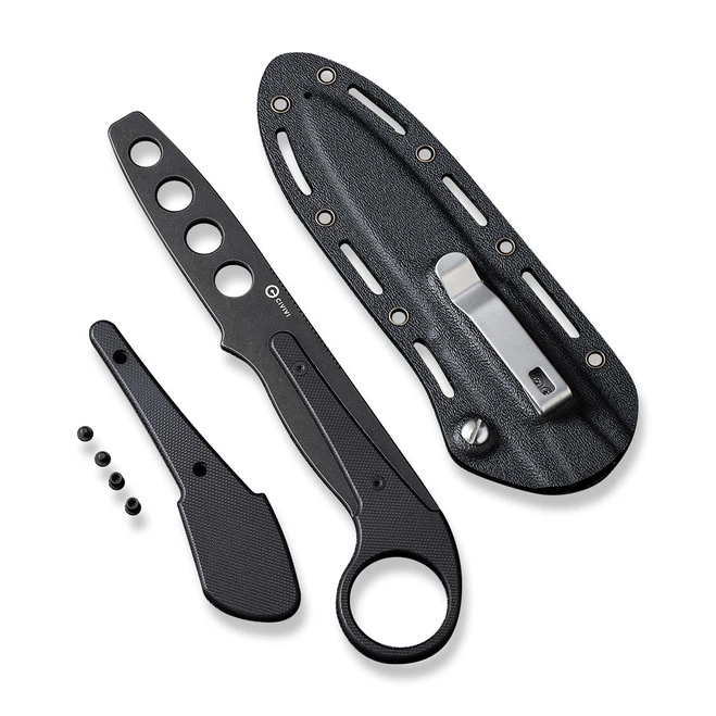 Civivi Varius Fixed Blade Knife Black G10 Handle D2 Plain Edge Black Stonewash Finish C22009C-1 3 Civivi Varius Fixed Blade Knife Black G10 Handle D2 Plain Edge Black Stonewash Finish C22009C-1 - Image 3