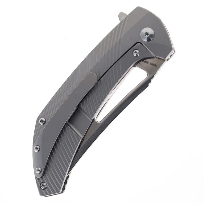 Artisan Cutlery Banjaara Folding Knife Titanium Handle S90V Blade 1868G-GY 4 Artisan Cutlery Banjaara Folding Knife Titanium Handle S90V Blade 1868G-GY - Image 4