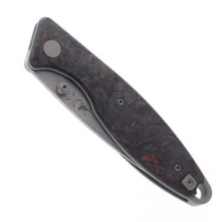 Bastard Venator Folding Knife Red/Black Carbon Fiber Handle N690 Plain Edge Dark Beadblast Finish BK-Ven-RD -White Mountain Knives BASTARD KNIVES VENATOR RED 01 79610.1700158573