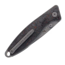 Bastard Venator Folding Knife Red/Black Carbon Fiber Handle N690 Plain Edge Dark Beadblast Finish BK-Ven-RD -White Mountain Knives BASTARD KNIVES VENATOR RED 03 35330.1700158574