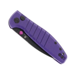 Bestechman Goodboy Jr Button Lock Folding Knife Purple G10 Handle D2 Plain Edge Black PVD Finish BMK10G -White Mountain Knives BESTECHMAN BMK10G 01 95762.1729266330