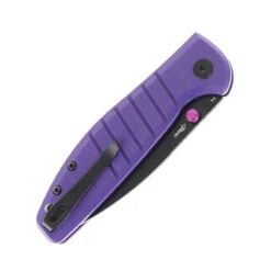 Bestechman Goodboy Jr Button Lock Folding Knife Purple G10 Handle D2 Plain Edge Black PVD Finish BMK10G -White Mountain Knives BESTECHMAN BMK10G 03 22301.1729266330