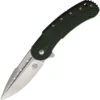 Begg Knives Bodega Folding Knife OD Green G10 Handle Spear Point Plain Edge Satin Finish BG012