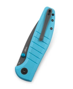 Bestech Goodboy Folding Knife Blue G10 Handle D2 Plain Grey Blade BMK04C