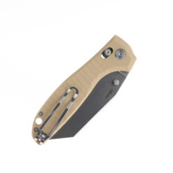 Bestech Liger Folding Knife Beige G10 Handle D2 Plain Edge Stonewash Finish BG61C -White Mountain Knives Bestech BG61C04 24032.1734552909