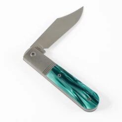 Big Bro Jack Folding Knife Kirinite Oz Green Handle S90V Plain Edge Dark Blasted Tumbled Finish -White Mountain Knives BigBroJack02 Kirinite Oz Green 2 32820.1733771758
