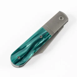 Big Bro Jack Folding Knife Kirinite Oz Green Handle S90V Plain Edge Dark Blasted Tumbled Finish -White Mountain Knives BigBroJack02 Kirinite Oz Green 4 83441.1733771758