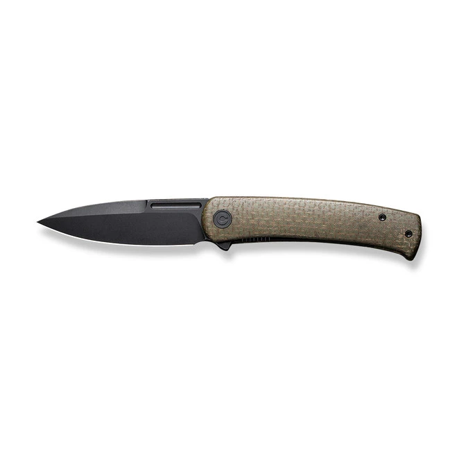 Civivi Caetus Folding Knife Green Burlap Micarta Handle 14C28N Spear Point Plain Edge Black Stonewash Finish C21025C-3 8 Civivi Caetus Folding Knife Green Burlap Micarta Handle 14C28N Spear Point Plain Edge Black Stonewash Finish C21025C-3 - Image 8