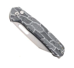 WMK Exclusive CJRB Pyrite Wharncliffe Folding Knife Black & White Gmascus G10 Handle AR-RPM9 Wharncliffe Plain Edge Stonewash Finish J1925A-DBW -White Mountain Knives CJRB J1925A DBW 01 76634.1685545299