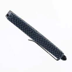 Cobra Tec Small CTK-1 OTF Knife Carbon Fiber Handle Plain Dagger D2 Blade SCFCTK-1SDAGNS -White Mountain Knives COBRATECH SMALL CTK 1 CARBON FIBER 02 38530.1751396253