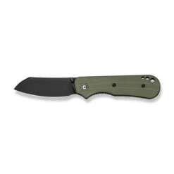 Civivi Crabby Folding Knife OD Green G10 Handle 14C28N Plain Edge Black Stonewash Finish C24055-1 -White Mountain Knives Clipping Path Crabby C24055 1 8 77968.1744811259