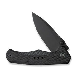 Civivi Photonix Folding Knife Black Coarse G10 Handle 14C28N Plain Edge Black Stonewash Finish C23081B-1 -White Mountain Knives Clipping Path Photonix C23081B 1 3 34512.1732730020