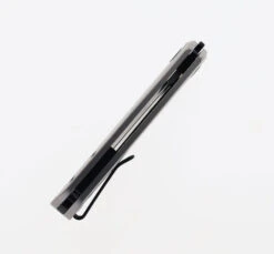 Divo Buzz Reverse Tux Folding Knife Bead Blast Titanium Handle 20CV Plain Edge Blackwash Finish -White Mountain Knives DIVO BLACK BLADE STONE HANDLE 04 51961.1686066042