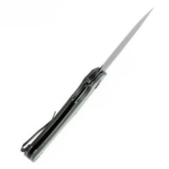 Kansept Hellx Folding Knife Green Micarta Handle D2 Plain Edge Black Stonewash Finish T1008F1 -White Mountain Knives F1 1 42888.1720544873