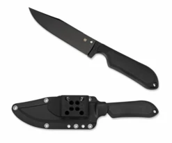 Spyderco Street Bowie Black Fixed Blade Knife Black FRN Handle W/Sheath FB04PBB
