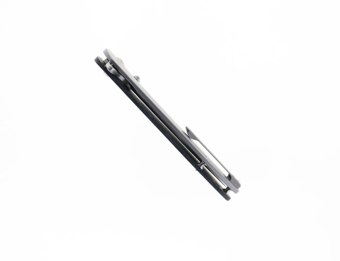 WMK Exclusive CJRB Large Feldspar Flipper Titanium Blue Fat Carbon Handle Frame Lock M390 Blade CJ1912L-DMB 3 WMK Exclusive CJRB Large Feldspar Flipper Titanium Blue Fat Carbon Handle Frame Lock M390 Blade CJ1912L-DMB - Image 3