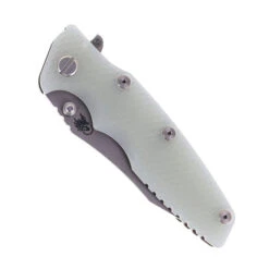 Hinderer Eklipse Skinny Slicer 3.5" Folding Knife Working Finish Magnacut Blade Translucent Green G10 Handle Battle Bronze Titanium 8 Hinderer Eklipse Skinny Slicer 3.5" Folding Knife Working Finish Magnacut Blade Translucent Green G10 Handle Battle Bronze Titanium -White Mountain Knives HINDERER EKLIPSE MAGNACUT SKINNY SLICER BATTLE BRONZE TRANSLUCENT GREEN G10 01 02826.1757440993