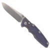 Hinderer Eklipse 3.5" Spearpoint Automatic Folding Knife Battle Purple Handle Stonewashed Blade