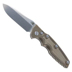 Hinderer Automatic Eklipse 3.5" Spear Point S45VN Pocket Knife Stonewashed Bronze Titanium Handle